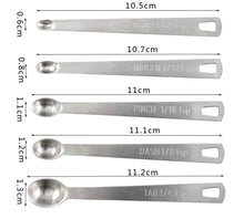 Load image into Gallery viewer, 5 Piece Stainless Steel Measuring Spoons Set