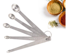 Load image into Gallery viewer, 5 Piece Stainless Steel Measuring Spoons Set
